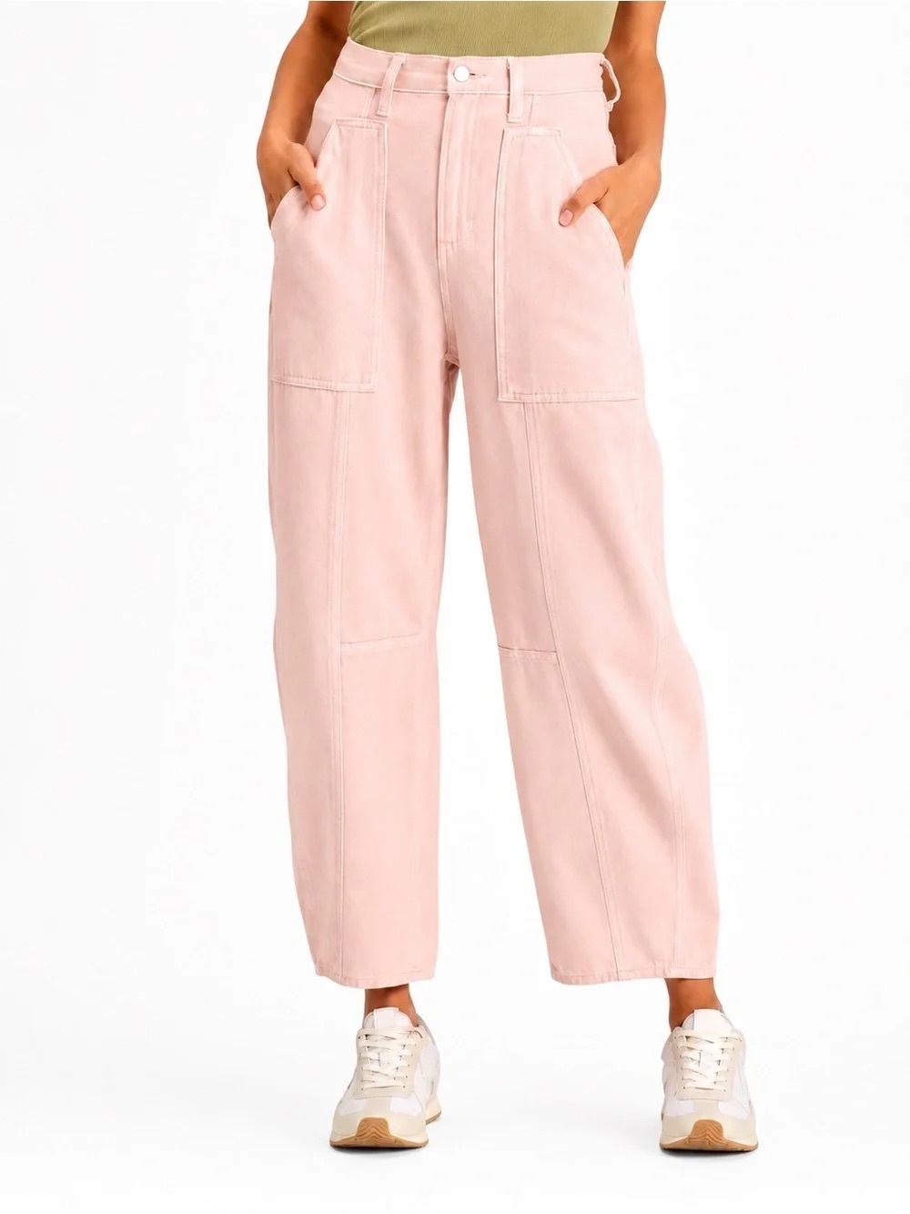 Women’s Universal Thread High-Rise Utility Barrel Jeans ~ Pink 12